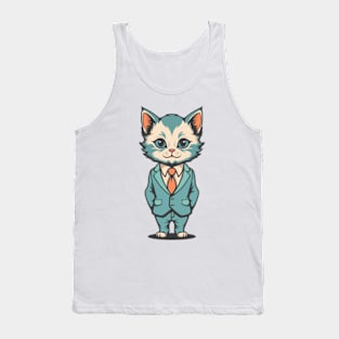 Business Cat Tank Top